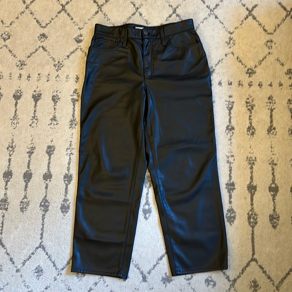 Madewell Perfect Vintage straight Faux Leather pants
